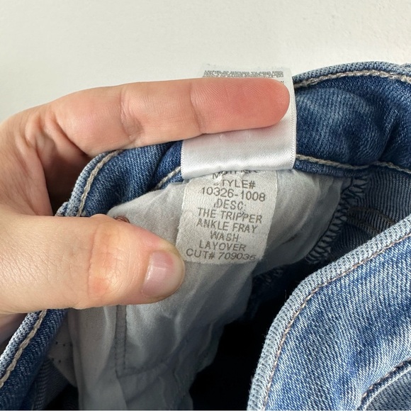 Mother Layover The Tripper Ankle Fray Button Fly Denim Jeans Size 30 - Picture 12 of 12